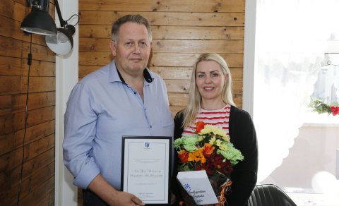 Árni Björn og Ragnheiður Ásta, handhafar Samfélagsverðlauna Skagafjarðar 2024. Mynd GG/Feykir